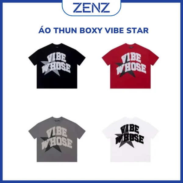 Áo thun boxy VIBE STAR