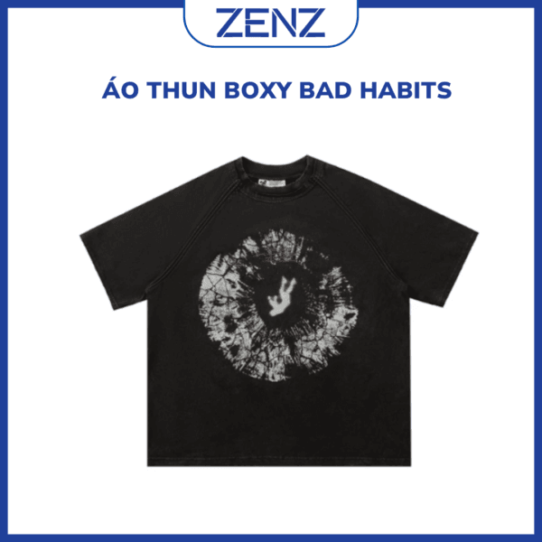 Áo thun boxy BAD HABITS