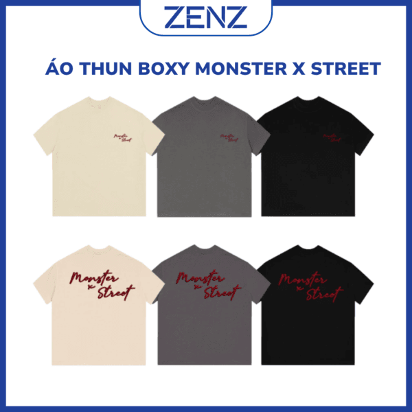 Áo thun boxy MONSTER X STREET