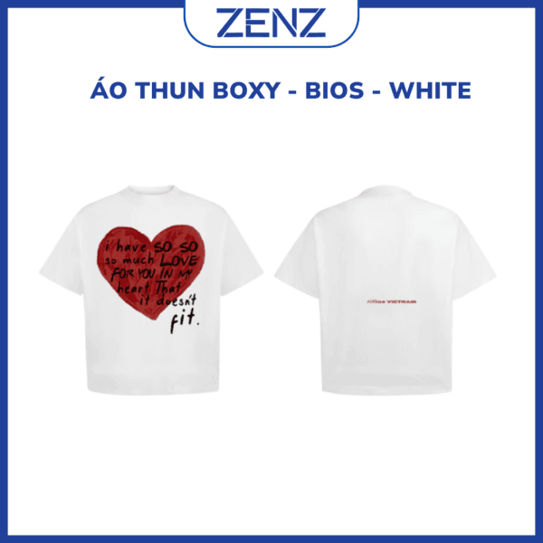 Áo thun BOXY - BIOS - WHITE