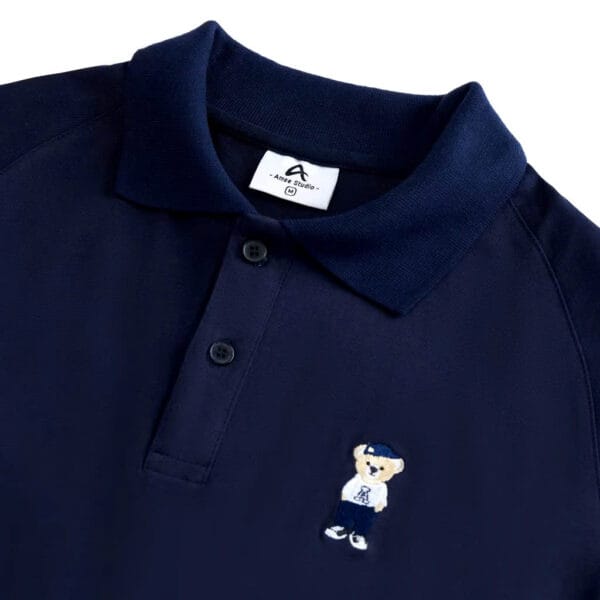 Áo polo unisex amee bear thêu