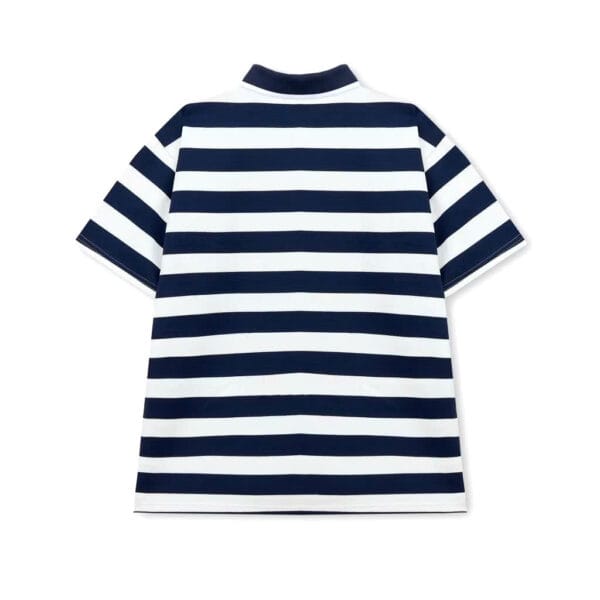 Áo polo unisex amee kẻ sọc bear thêu