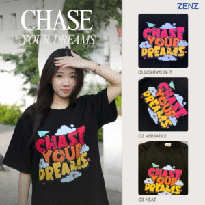 áo chaseyourdreams đen