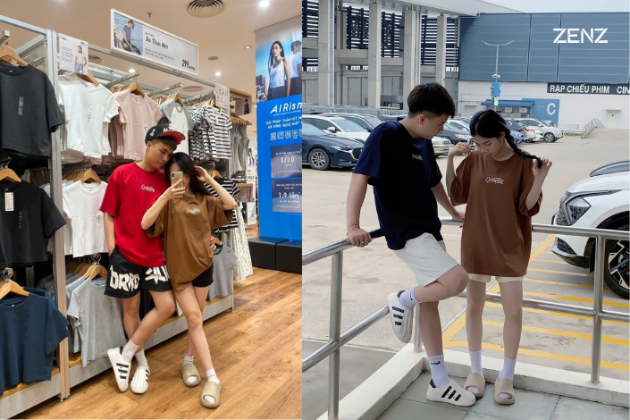 Áo đôi Oversize 100% cotton: Phong cách couple đang viral 2 Áo Đôi Oversize 100% Cotton